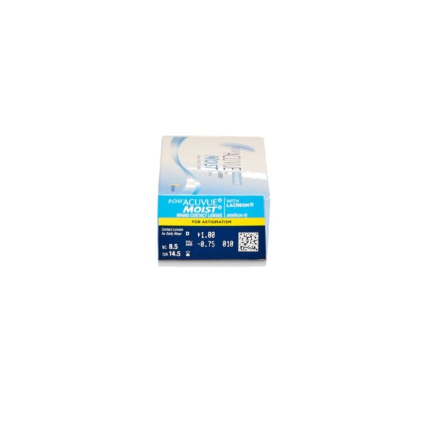 1-Day Acuvue Moist for Astigmatism 30 lenti – confezione vista laterale